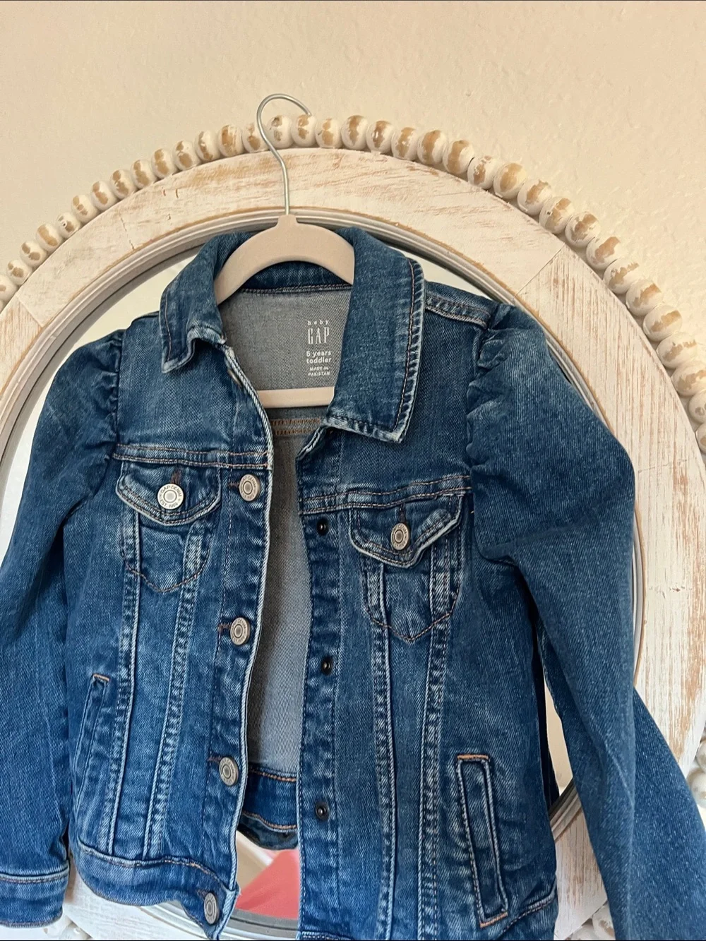 Gap toddlers puff sleeve denim jacket 5T